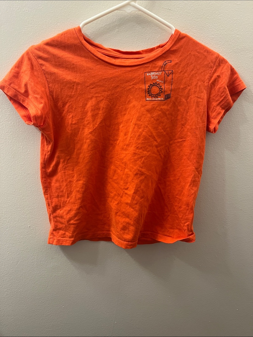 dip Bright Orange Short Sleeve Tee with Juice Box Graphic